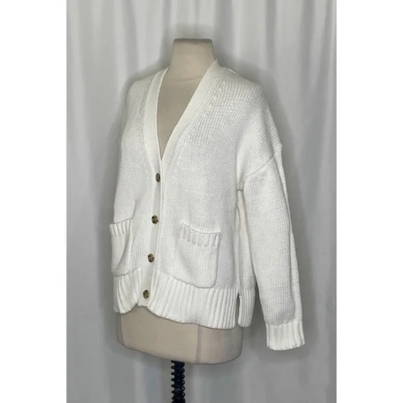 NWT!! J. CREW Heritage Cotton Relaxed Cardigan Sweater Cotton Pockets Small - Picture 6 of 14